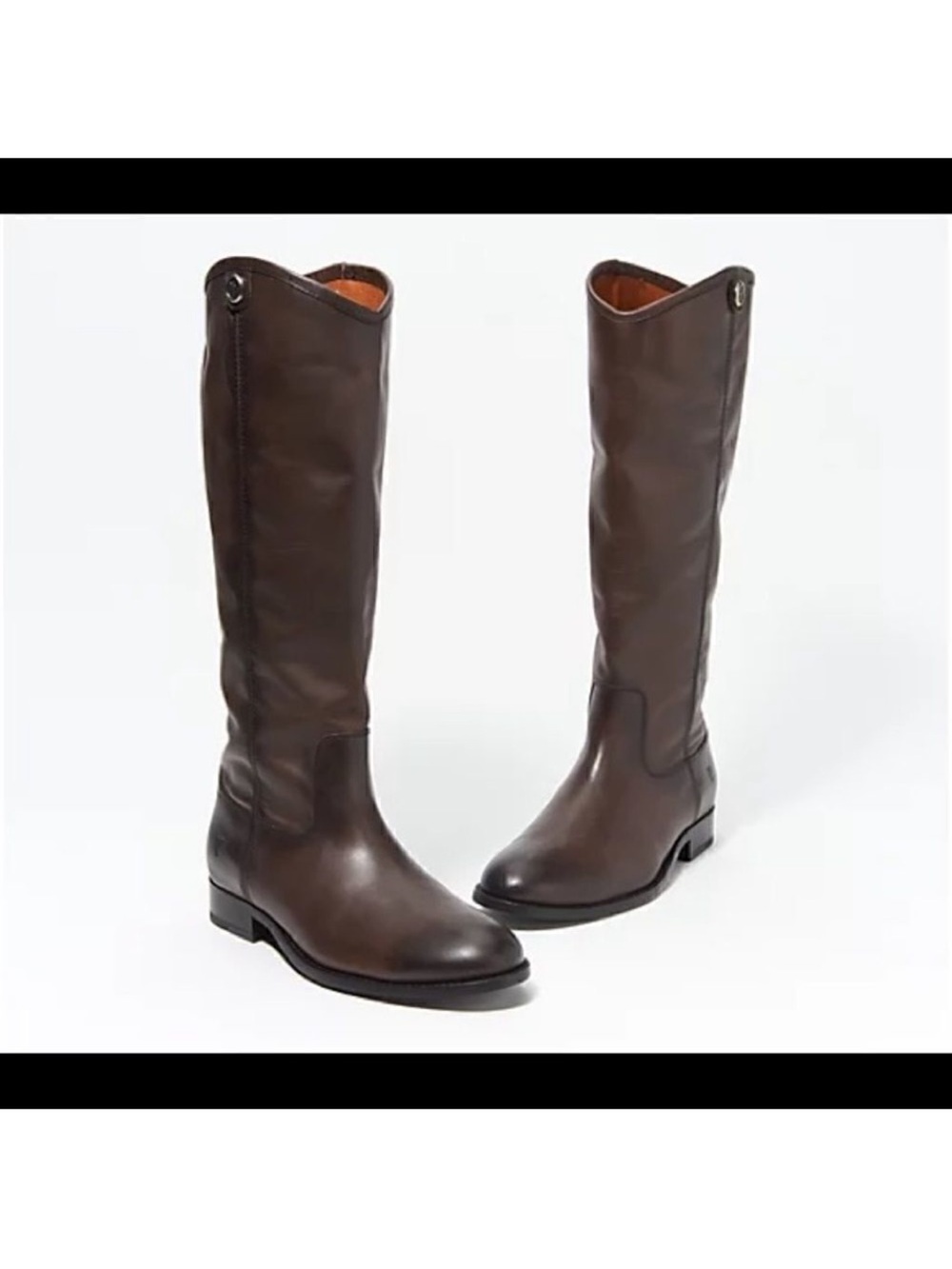 Classic Tall Brown Leather Riding Boots - Women's Frye Melissa Leather